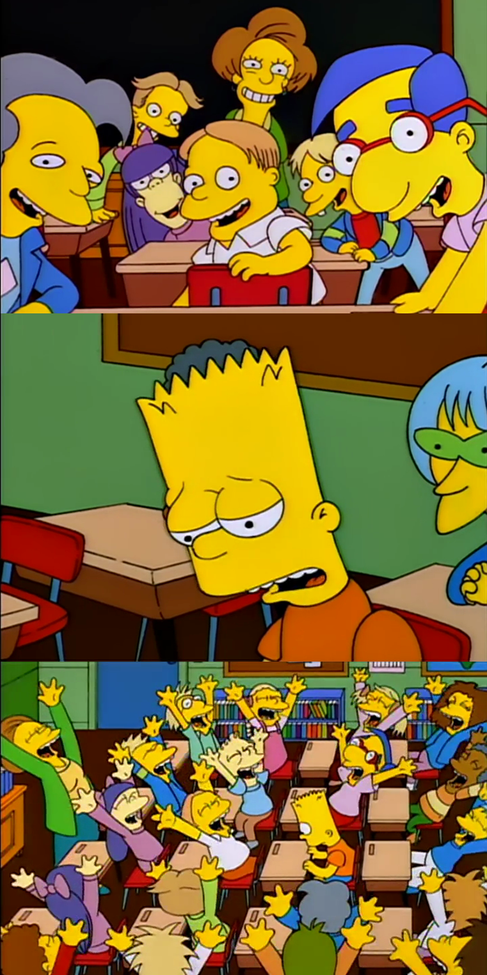 Plantilla de meme bart say the line