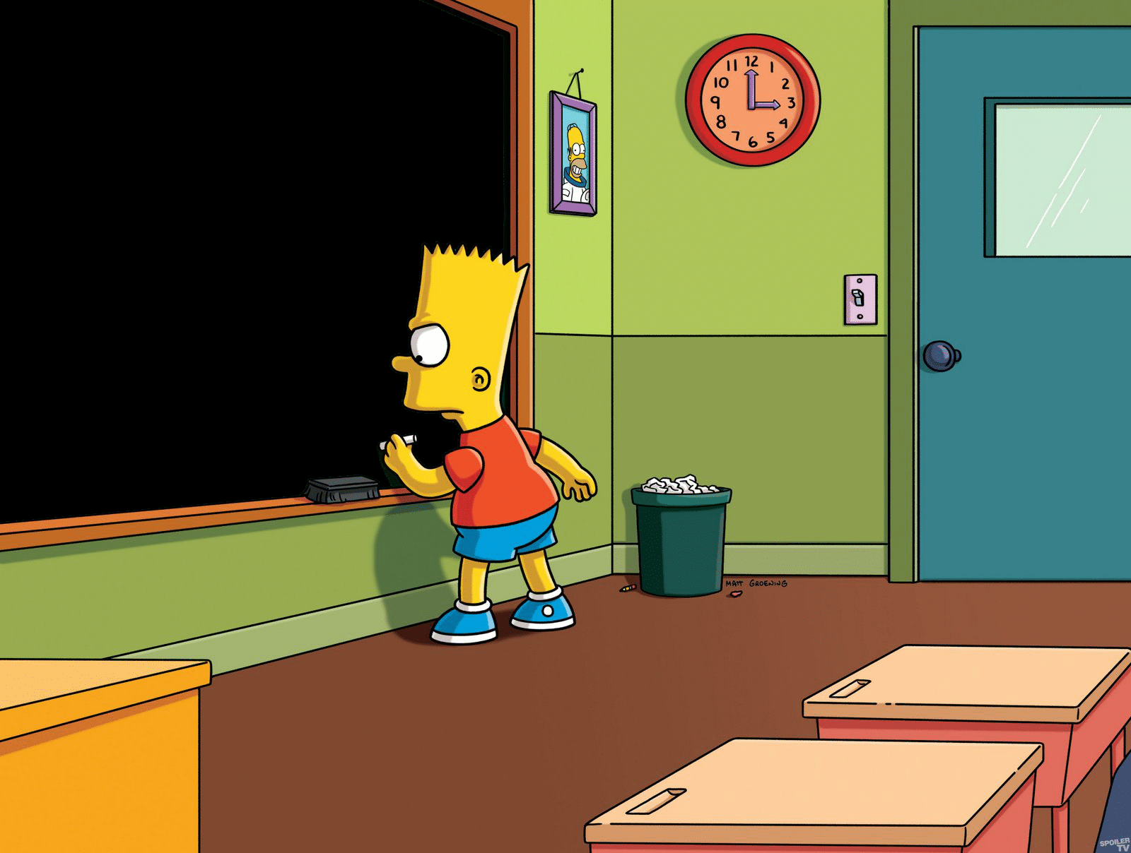 Plantilla de meme Bart Simpson Chalkboard