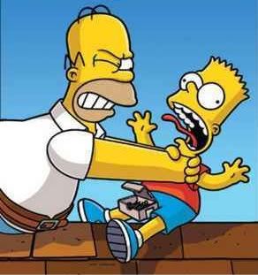 Template meme Bart Simpson Choked By Homer