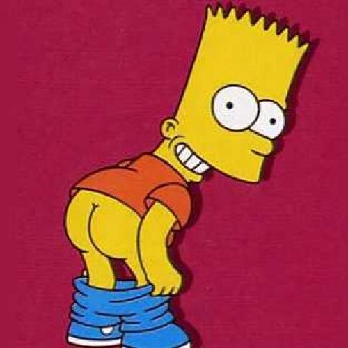 Plantilla de meme Bart Simpson Mooning