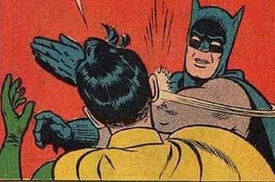 Plantilla de meme Batman Bitch Slap