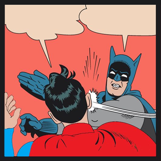 Plantilla de meme Batman Slapping Superman