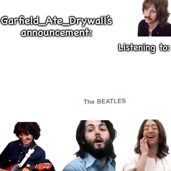 Template meme Beatles announcement template