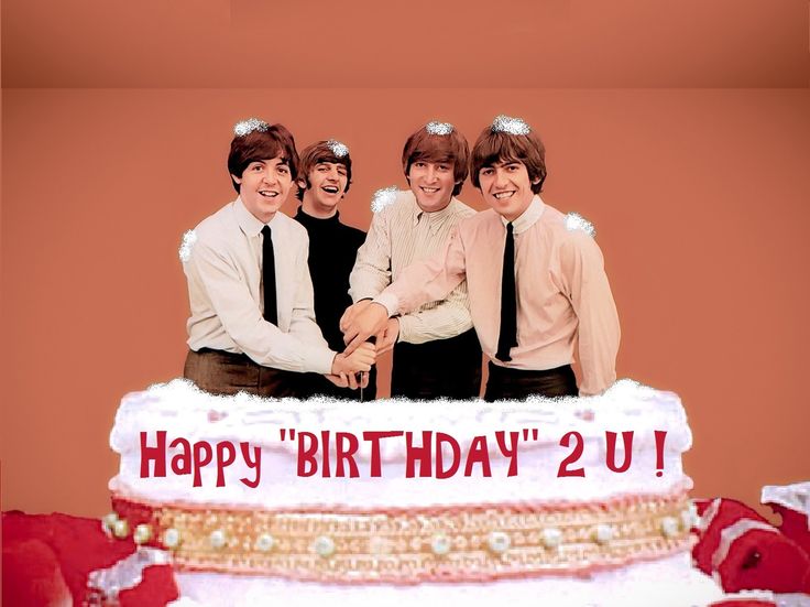Template meme Beatles Birthday Cake 