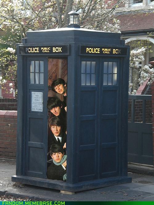 Template meme Beatles/Tardis Crossover