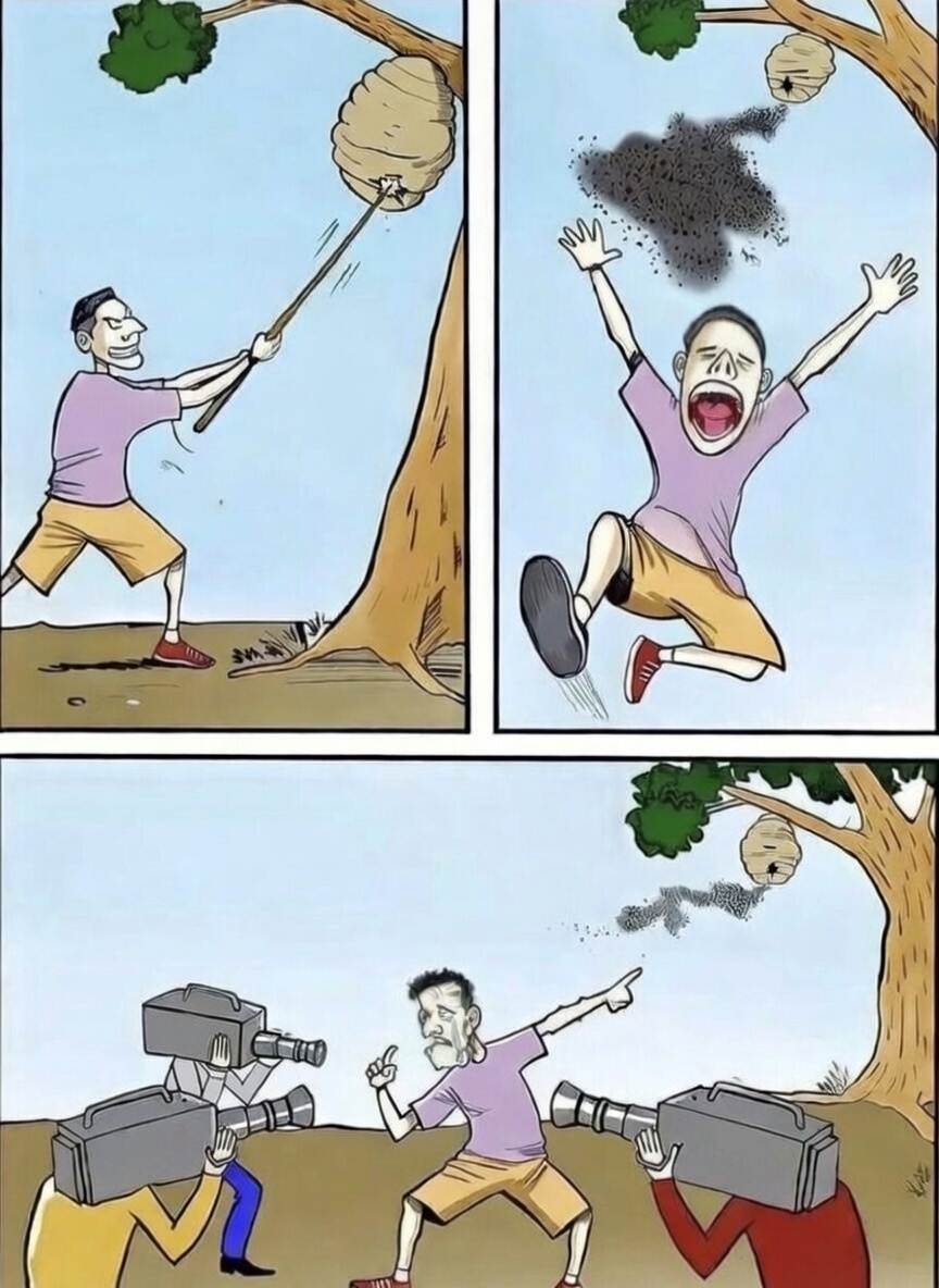 Plantilla de meme beehive poke