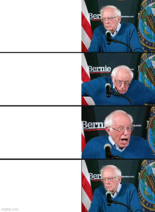 Plantilla de meme Bernie Sander Reaction (change)