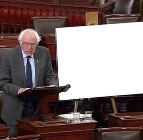 Template meme Bernie Sanders Poster