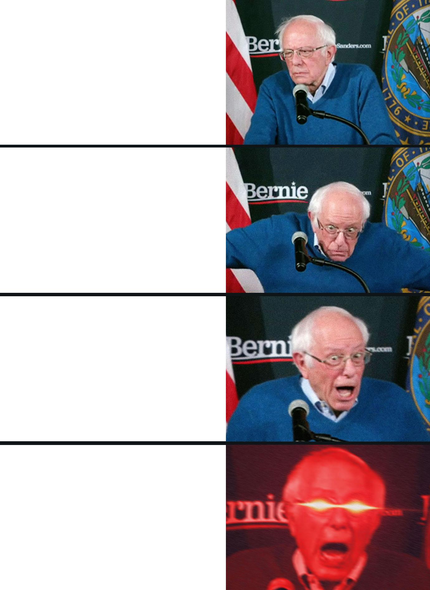 Plantilla de meme Bernie Sanders reaction (nuked)