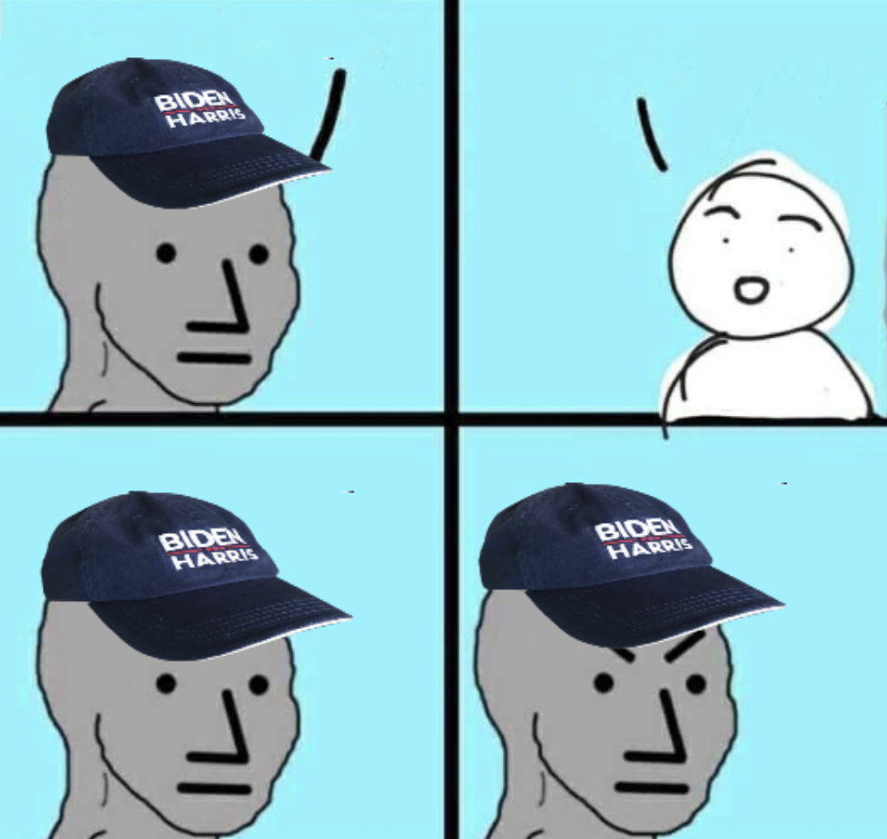 Template meme Biden Harris NPC Meme (An AustRINO Template)