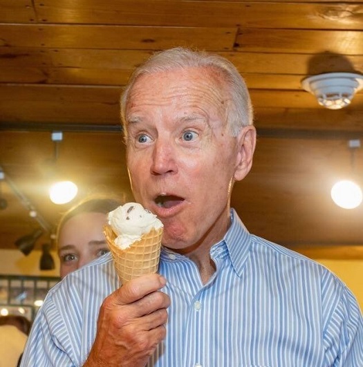 Template meme Biden loves ice cream
