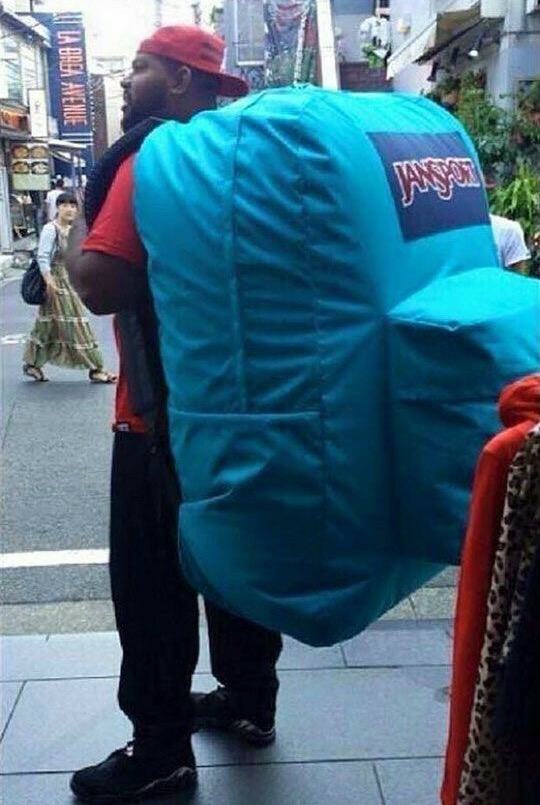 Big ass backpack meme template