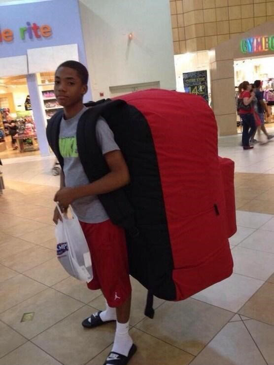 Big backpack meme template