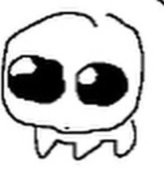 Plantilla de meme Big Eyed Tism Creature