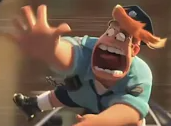 Template meme big police girl "screaming"