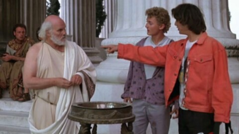 Plantilla de meme Bill and Ted socrates