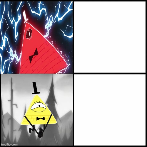 Template meme Bill Cipher Drake