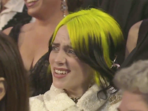 Plantilla de meme Billie Eilish at the Grammys