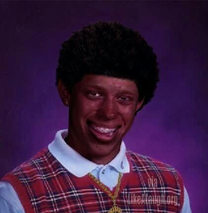Plantilla de meme black bad Luck Brian