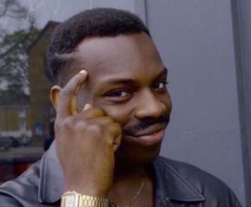 Plantilla de meme black guy pointing at head