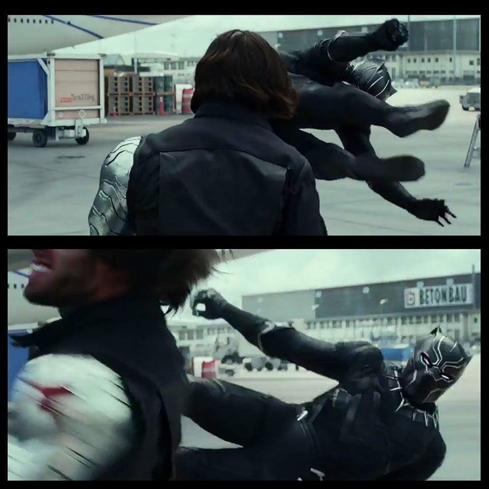 Plantilla de meme Black Panther/Winter Soldier