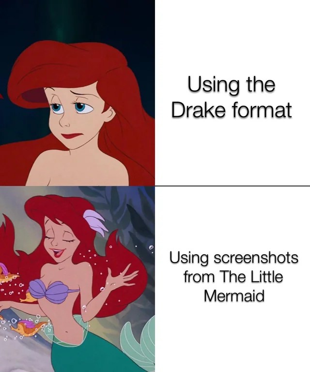 Plantilla de meme blank ariel meme