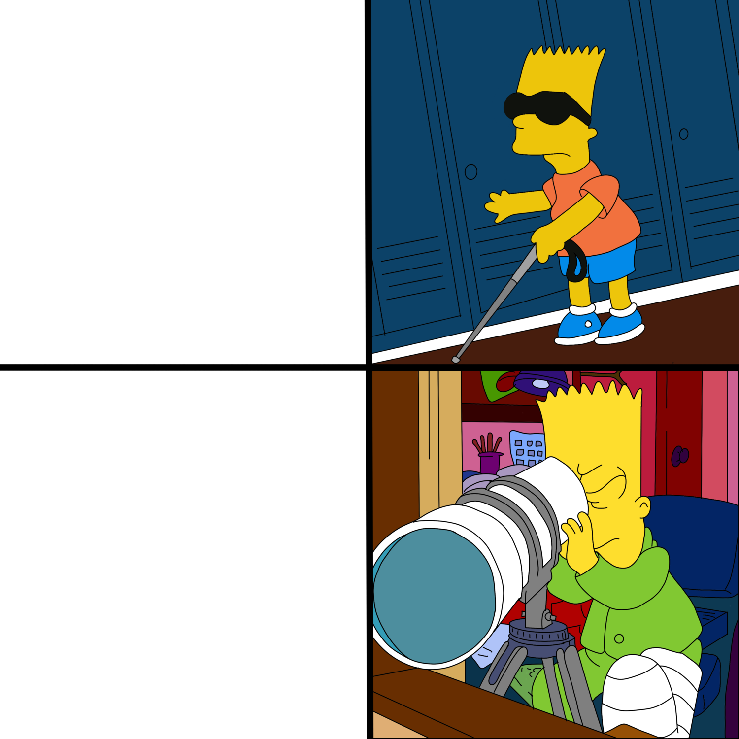 Plantilla de meme Blind Bart