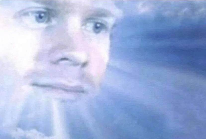 Plantilla de meme Blinking white guy sun