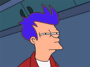 Template meme Blue Futurama Fry