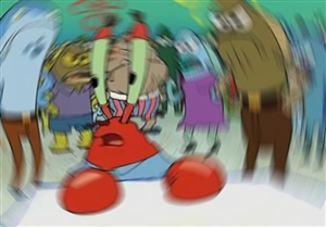 Template meme Blurry Mr Krabs