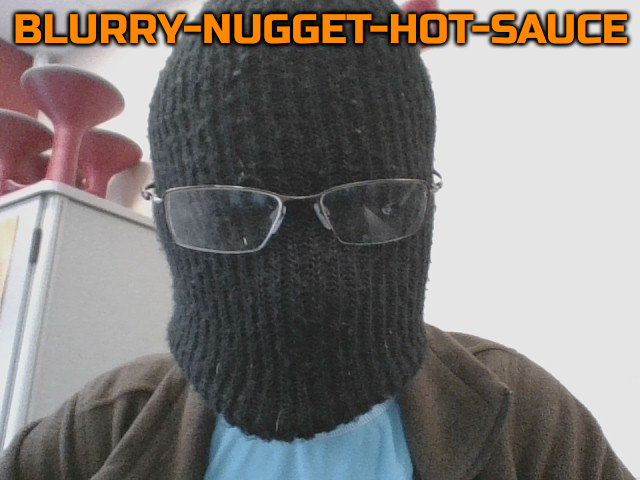 Template meme Blurry-nugget-hot-sauce