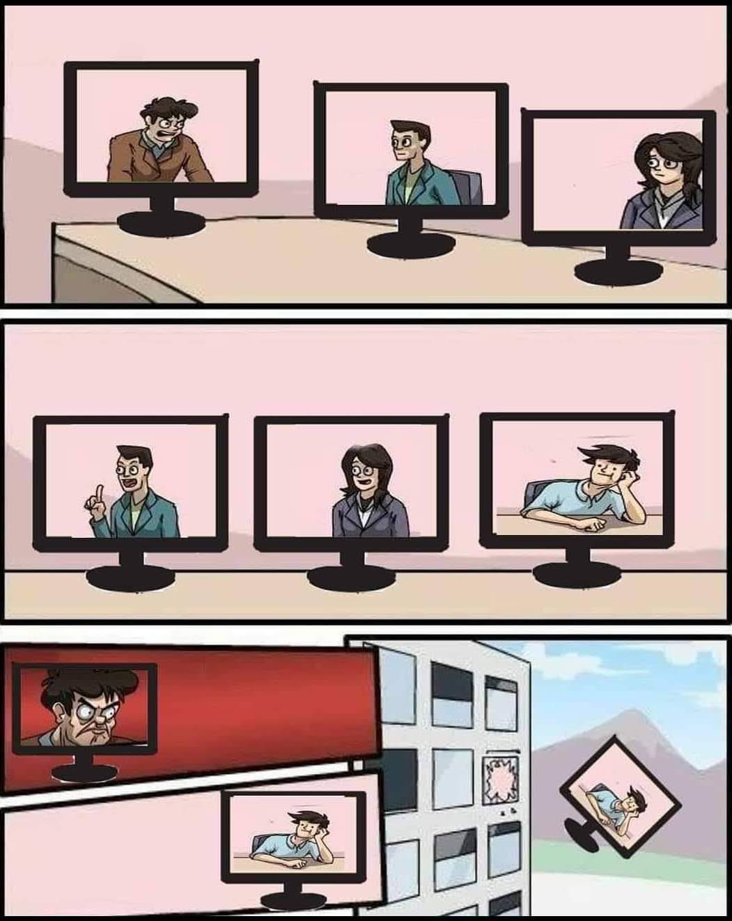 Template meme Boardroom Meeting Suggestion: Working from Home Edition