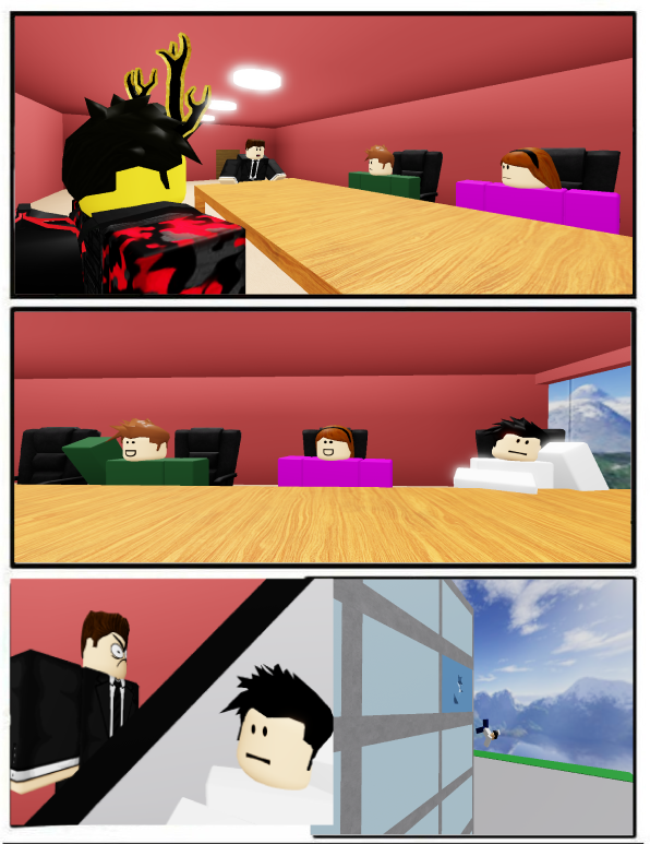 Template meme Boardroom suggestion but roblox