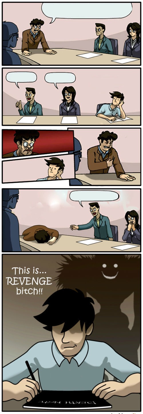 Template meme Boardroom Suggestion Meeting (Revenge Version)