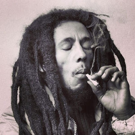 Plantilla de meme Bob Marley smoking joint
