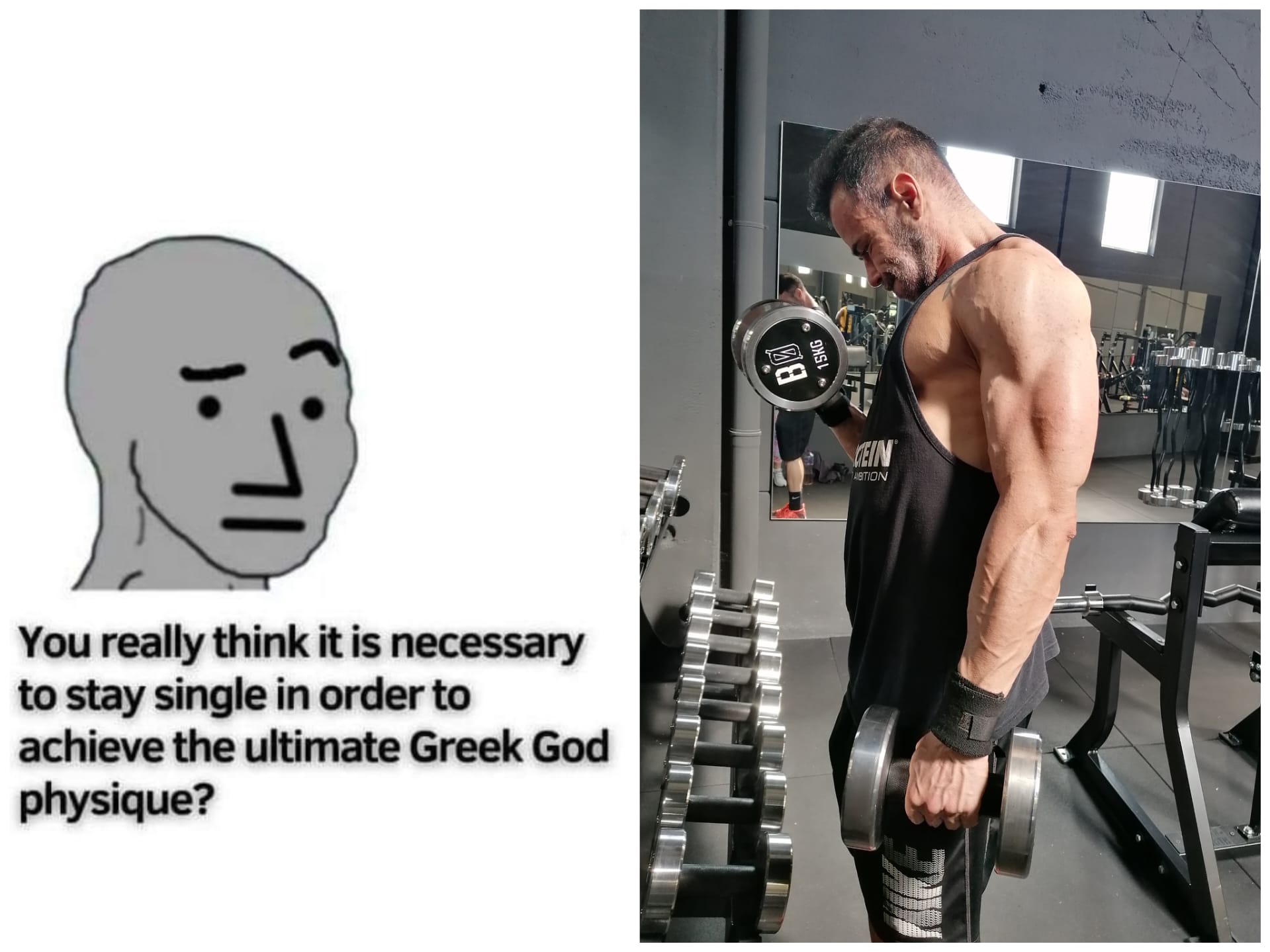 Plantilla de meme bodybuilding meme