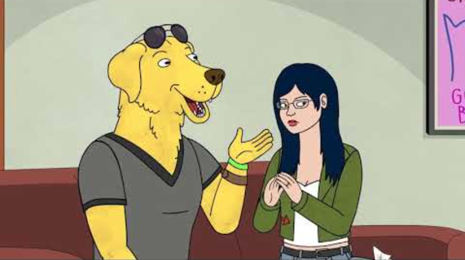 Plantilla de meme Bojack Horseman - Diane and Mr.Peanutbutter Goes To Therapy
