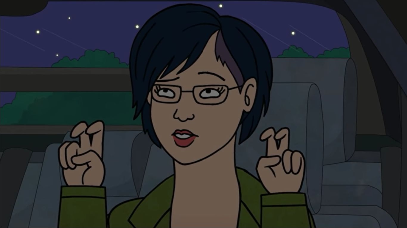 Plantilla de meme Bojack Horseman Diane Nguyen Air Quotes