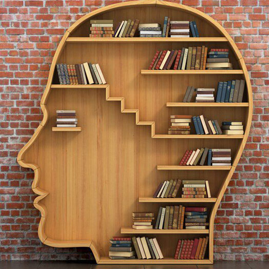 Plantilla de meme Bookshelf Head Square