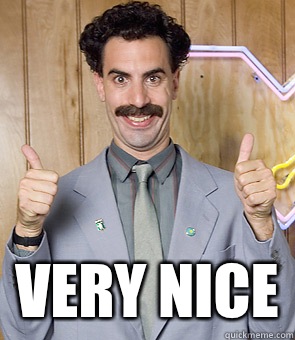 Plantilla de meme Borat very nice