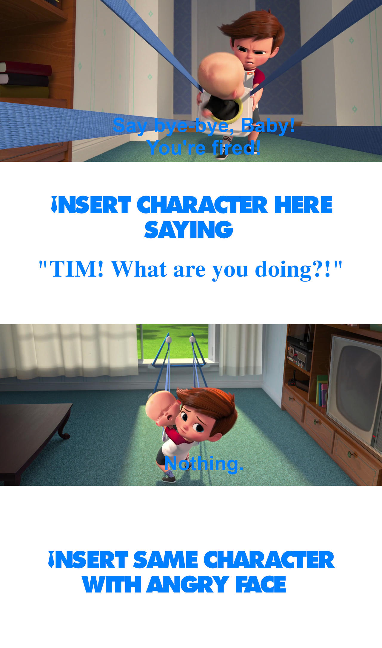 Template meme Boss Baby 'Bye-Bye Baby!' Meme