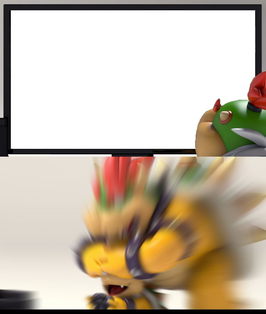 Template meme Bowser and Bowser Jr. NSFW