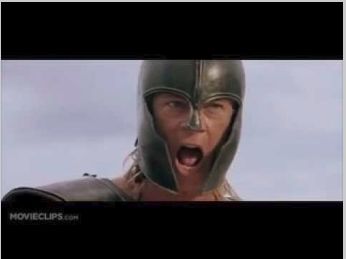Template meme Brad Pitt Achilles