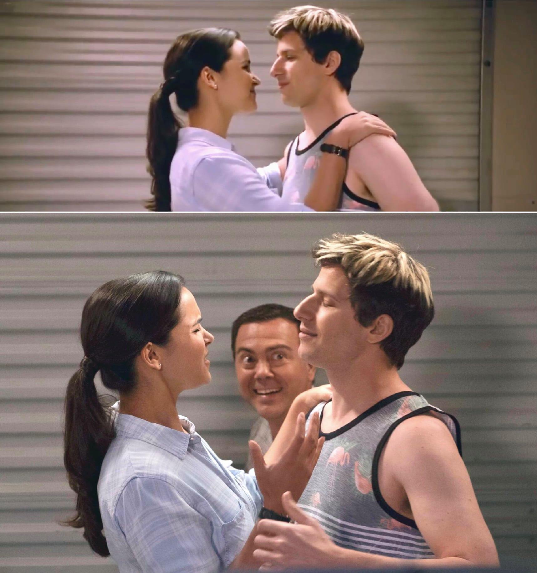 Template meme Brooklyn 99 Jake Peralta, Amy Santiago, Charles Boyle