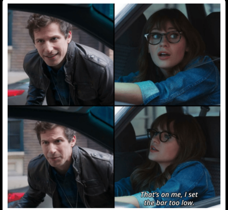 Plantilla de meme Brooklyn 99 Set the bar too low