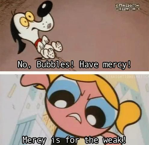 Plantilla de meme Bubbles mercy weak powerpuff girls dog