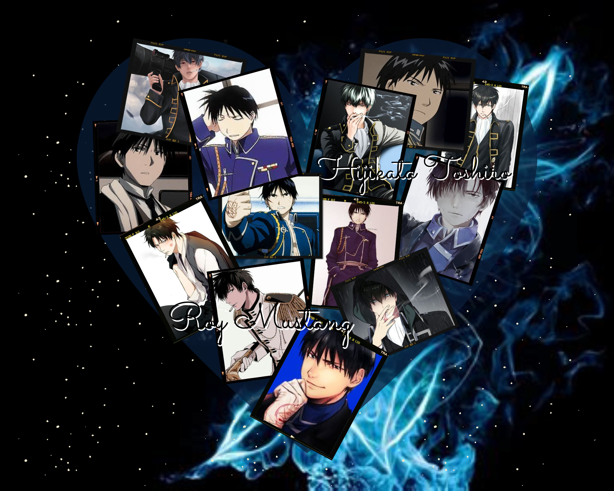 Template meme Bubonics Hijikata Toshiro and Roy Mustang temp
