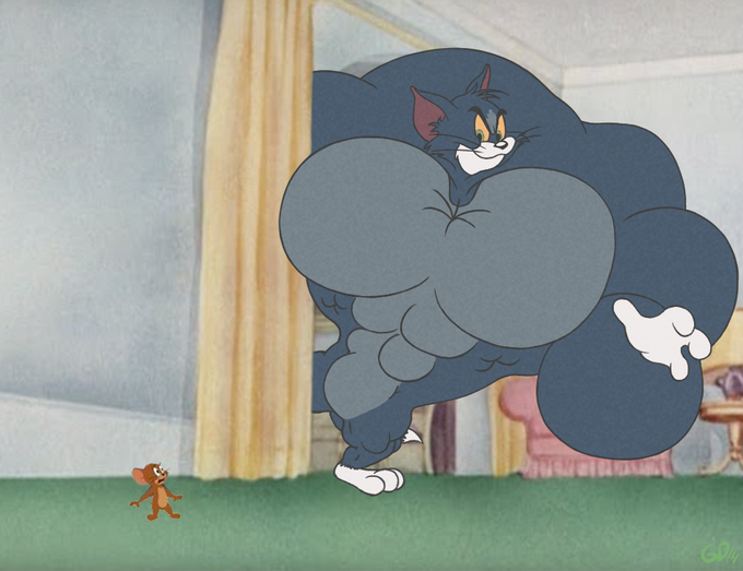 Plantilla de meme Buff Tom and Jerry Meme Template