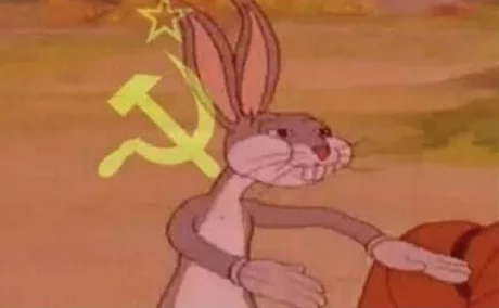 Plantilla de meme Bugs bunny communist