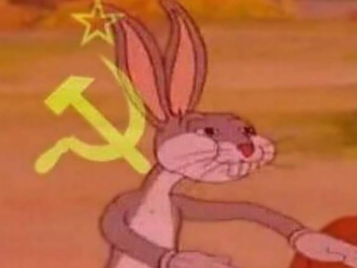 Plantilla de meme bugs bunny comunista